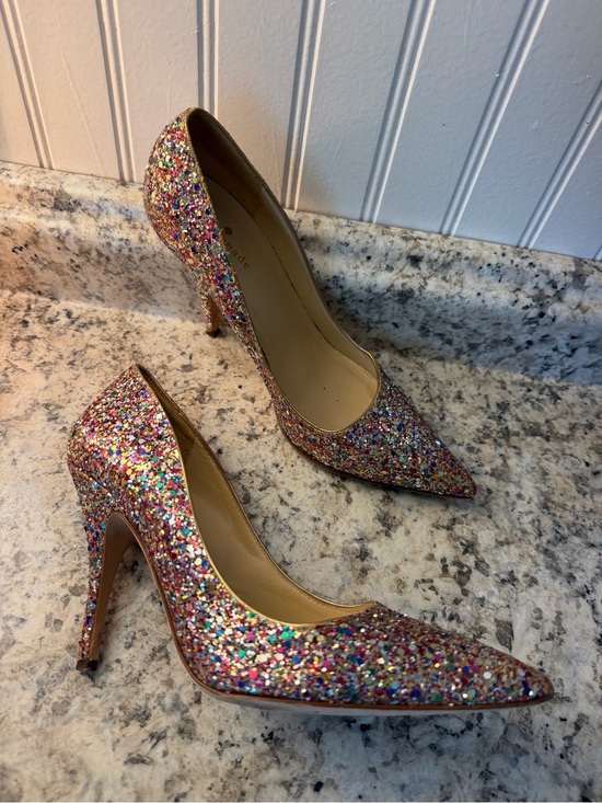 kate spade Shoes - kate spade Multicolor Rainbow Glitter Pointed Toe Heels Holiday Party NYE Xmas